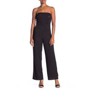 Favlux Fashion Button Strapless Jumpsuit